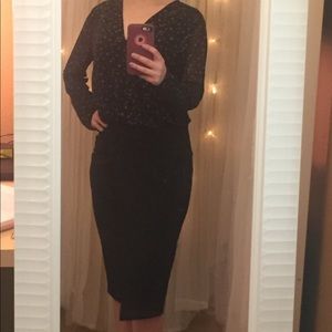 Slinky shirts, pencil skirts